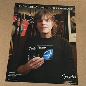 MIKE STERN of BLOOD, SWEAT & TEARS - FENDER STRINGS - 2010 Print Advertisement